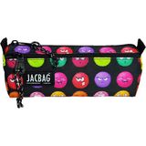 Jacbag Dual Prıme-Çift Bölmeli Üçgen Tip Kalem Kutusu - Fuşya - Turuncu