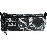 Jacbag Dual Prıme-Çift Bölmeli Üçgen Tip Kalem Kutusu - Gri - Beyaz