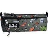 Jacbag Dual Prıme-Çift Bölmeli Üçgen Tip Kalem Kutusu - Gri - Turuncu