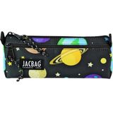 Jacbag Dual Prıme-Çift Bölmeli Üçgen Tip Kalem Kutusu - Siyah - Sarı
