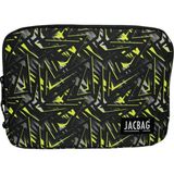 Jacbag Fermuarlı Tablet Çantası 10-11 İnç Uyumlu Suya Dayanıklı Polyester Sarı Renk - Sarı Geometrik