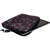 Jacbag Fermuarlı Tablet Çantası Pembe Renk 10-11 İnç Tabletler İçin Suya Dayanıklı Polyester - Pembe Geometrik