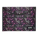 Jacbag Geometrik A4 Çıtçıtlı Dosya Defter Tablet Pembe Kadın Evrak Çantası