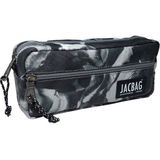 Jacbag İki Bölmeli Kalem Kutusu 21x9x3.5 cm Siyah Renk 100 Adet Kırtasiye Ürünleri İçin - Gri