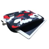 Jacbag Kırmızı Kamuflaj Kız ve Erkek Çocuk Tablet Çantası/Kılıfı Suya Dayanıklı 11 inç