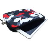 Jacbag Kırmızı Kamuflaj Kız ve Erkek Çocuk Tablet Çantası/kılıfı (Suya Dayanıklı Malzeme) - Siyah - Kırmızı