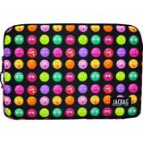 Jacbag Laptop Çantası Fermuarlı Renkli Desenli 38x26 cm 9+ Yaş İçin Hafif ve İnce - Fuşya