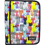 Jacbag OrganiZip-Fermuarlı Dosya Çanta A4 - Açık Gri - Açık Pembe