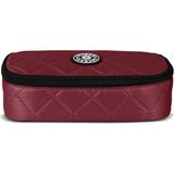 Jacbag Oval Xl Soft-Oval Tip Büyük Boy Kapitone Kalem Kutusu - 1 Adet - Bordo