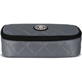 Jacbag Oval Xl Soft-Oval Tip Büyük Boy Kapitone Kalem Kutusu - 1 Adet - Gri