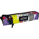 Jacbag Prızma-Sosis Tip Kalem Kutusu - Açık Gri - Açık Pembe