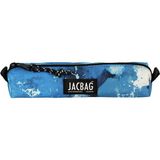 Jacbag Prızma-Sosis Tip Kalem Kutusu - Mavi - Beyaz