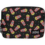 Jacbag Renkli Fermuarlı Tablet Çantası 10-11 inç Uyumlu Suya Dirençli Popcorn Tasarım