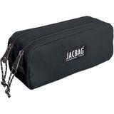 Jacbag Siyah İki Bölmeli Su Geçirmez Dayanıklı 600D Polyester 100 Kalem Kapasiteli Büyük Kalem Kutusu