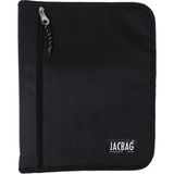 Jacbag Siyah OrganiZip-Fermuarlı Dosya Çanta A4 Yüksek Kaliteli Evrak Düzenleyici 37x27x5 cm