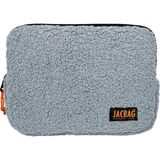 Jacbag Teddy Açık Gri/turuncu Peluş Erkek Çocuk Tablet Çantası - Açık Gri - Turuncu