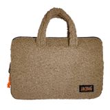 Jacbag Teddy Peluş Bej/Turuncu Kız Çocuk Notebook Laptop ve Evrak Çantası 13-15 inç