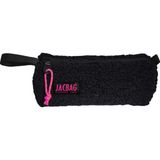 Jacbag Teddy Prime Kalem Kutusu Peluş Malzeme ile 50 Adet Kapasiteli Şık Tasarım - Siyah - Pembe