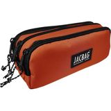 Jacbag Üç Bölmeli Çocuk ve Yetişkin Kalem Çantası - Kiremit - Kadın/kız Çocuk - Turuncu