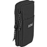 Jacbag Zup Bag Genişleyen Organizer Kalem Kutusu Siyah Tek Parça Fermuarlı Tekstil Malzeme 100 Kalem Kapasite