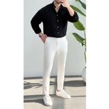 JACK CAPRİO Erkek Mevsimlik Terletme Yapmayan İnce Ütü Gerektirmeyen Krinkıl Kumaş Gömlek
