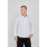 jack carisma Beyaz Saten Slim Fit Erkek Gömlek