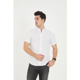 jack carisma Kısa Kol Hakim Yaka%100 pamuk keten dokulu Slim fit gömlek