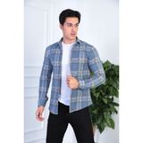 JACK CARISMA Örme Oduncu Esnek ve Rahat Slim Fit Erkek Gömlek - Mavi