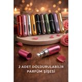 Jack Ferrero 2'li Doldurulabilir Cep Parfüm Şişesi Seyahat Boyu Mini Atomizer 5 ml