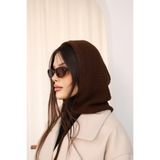 Jack Ferrero Acı Kahverengi Triko Örgü Balaclava Bere, Unisex, Standart Beden