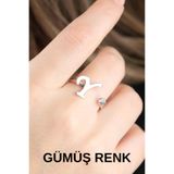 Jack Ferrero Beyaz Kaplama Kararmaz Y Harfi Zirkon Taşlı Ayarlanabilir Yüzük