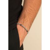 Jack Ferrero Erkek Beyaz Renk Çelik Hasır Örgü Tasarım Minimalist Bileklik