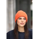 Jack Ferrero Kadın Yumuşak Dokulu Fitilli Kışlık Bere, Turuncu