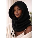 Jack Ferrero Luxury Siyah Triko Örgü Balaclava Bere Şapka