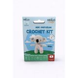 Jack Ferrero Mini Amigurumi Koala Örgü Kiti, Yeni Başlayanlar İçin, Anahtarlık Seçenekli