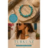 Jack Ferrero Turkuaz Doğal Taş Enerji Kadın Bileklik - Huzur ve Denge Taşı