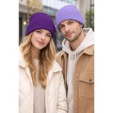Jack Ferrero Unisex Katlamalı 2 Adet Bere Seti, Mor, M Beden
