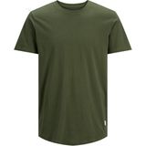 Jack & Jones 12113648 Haki Essentials Jjenoa Pamuklu Bisiklet Yaka Erkek T-Shirt
