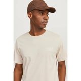 Jack & Jones 12151955 Bej Jjecorp Baskı Detaylı Bisiklet Yaka Erkek T-Shirt