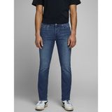 Jack & Jones 12152347 Denim Pantolon Erkek Yüksel Bel Esnek Düz Mavi Günlük Kullanım İçin
