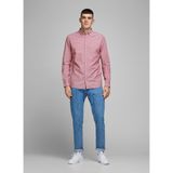 Jack & Jones 12163855_Jjesummer Shirt L/S S20 St Uzun Kollu Slim Fit Düz Kırmızı Erkek Gömlek