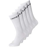 Jack & Jones 12179475-White Jacbasic Logo Tennis Sock 5 Pack Noos Unisex Beyaz Çorap