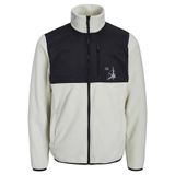 Jack & Jones 12227868 Beyaz Jcofilo Polarfleece Sweat Zip High Sn Erkek Günlük Polar Ceket