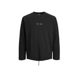 Jack & Jones 12229348 Siyah Jconavigator Sweat Crew Neck Erkek Günlük Sweatshirt