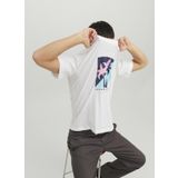 Jack & Jones 12234214_JORTULUM LOGO TEE SS CREW Bisiklet Yaka Baskılı Beyaz Erkek T-shirt