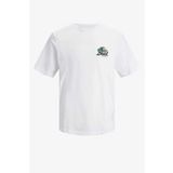 Jack & Jones 12235304 Jorcabana Graphic Tee SS Crew Neck LN Beyaz Erkek T-Shirt