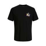 Jack & Jones 12235304 Jorcabana Graphic Tee SS Crew Neck LN Siyah Erkek T-Shirt