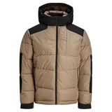 Jack & Jones 12239001 Mountain Trail Krem Suya Dayanıklı Jcootis SN Erkek Günlük Mont