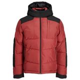 Jack & Jones 12239001 Rosewood Kırmızı Jcootis Puffer SN Erkek Günlük Mont