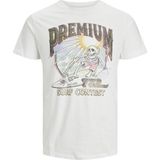 Jack & Jones 12239252-Cloud Jprbluvıntage Tee Tg Beyaz Erkek T-shirt